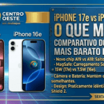 Comparativo dos Iphones 17e x iphone 16e