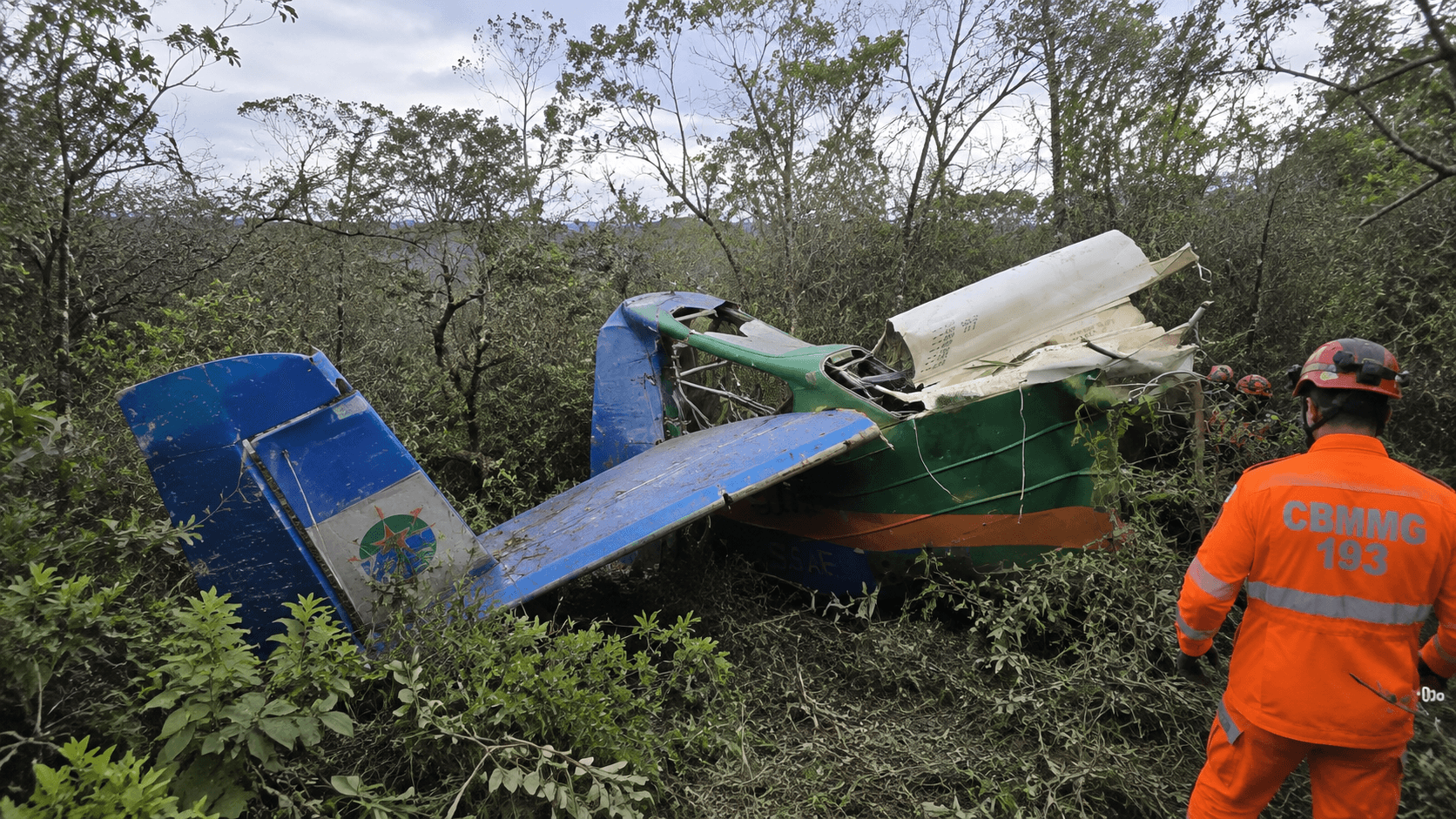 Aviao agricola cai em area de mata e piloto morre em Minas